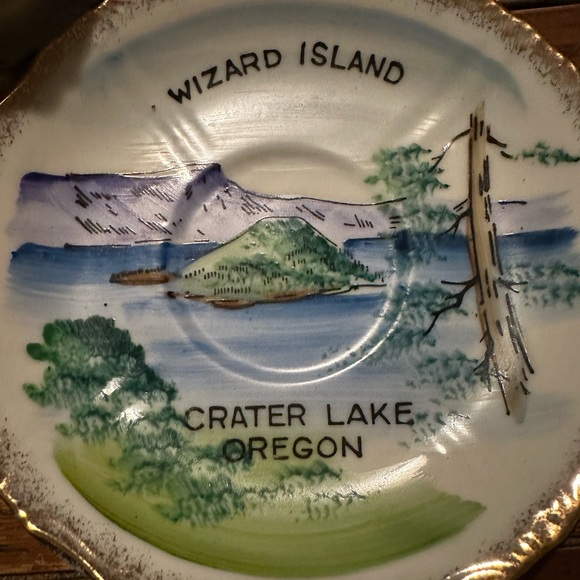 Crater Lake  tea cup and saucer set efcco china made in Japan - Picture 4 of 6